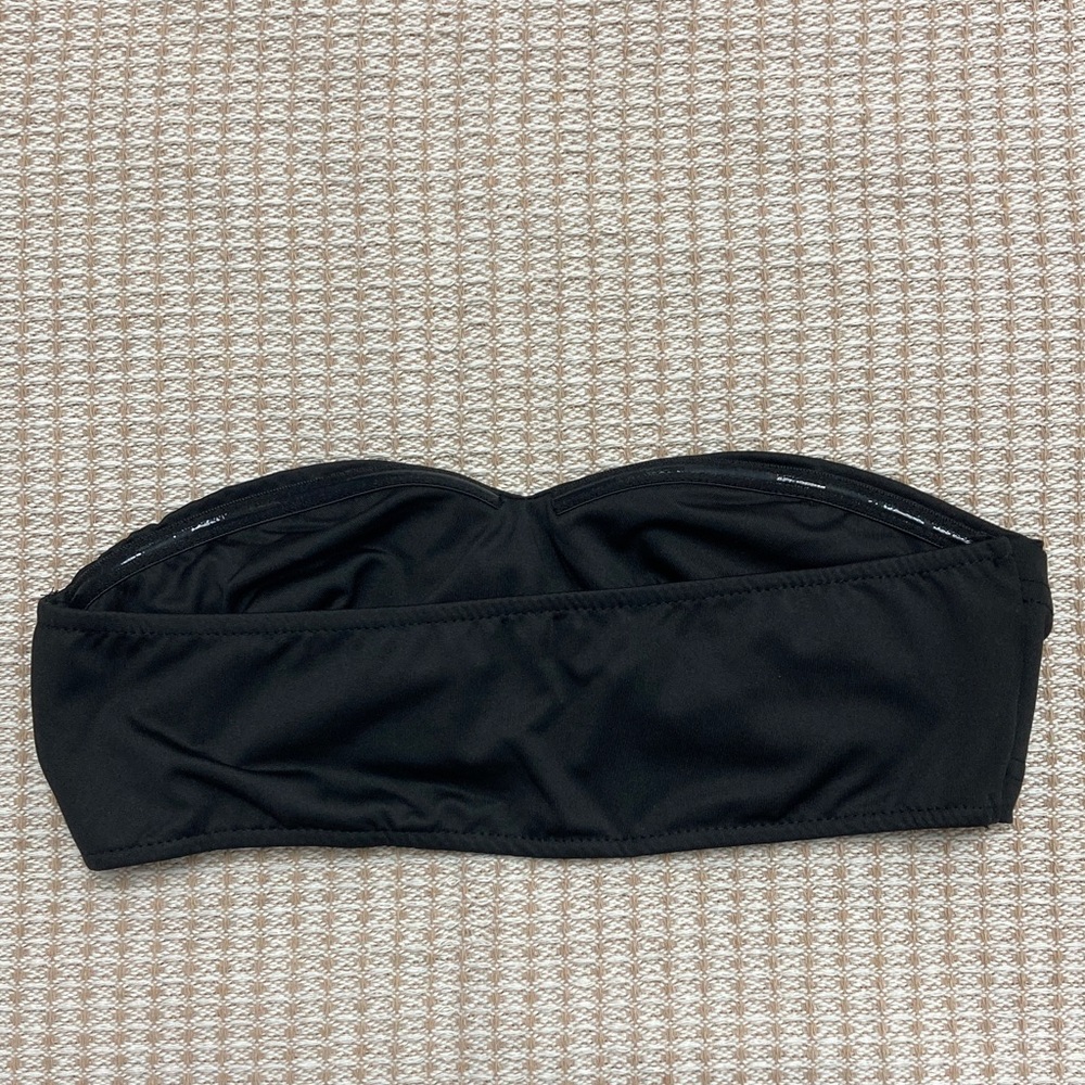 Diesel Black Cropped Bandeau Camisole with Silver Accents - Picture 7 of 8